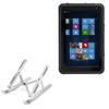 BoxWave Stand and Mount Compatible with CAT T20 - Compact QuickSwitch Stand, Portable Multi Angle Viewing Foldable Riser - Metallic Silver view 1