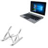 BoxWave Stand and Mount Compatible with Direkt-Tek FHD Tablet with Keyboard (11.6 in) - Compact QuickSwitch Stand, Portable Multi Angle Viewing Foldable Riser - Metallic Silver view 1