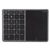 FAUOSWUK Numeric Keypad, BT5.0 and 2.4G 22 Key Wireless Numeric Keypad with Type C Interface and Touch Screen Portable Wireless Number Pad Plug and Play (Grey) view 1