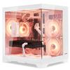 HOENGAGER RGB Lighting Gaming Desktop AMD Ryzen 5 5500 6-Core 3.6 GHz,GeForce RTX 3050 6G, 32GB DDR4 3200MHz RAM,1TB PCIe+1TB SATA SSD,RGB Fan,WiFi & BTWindows 11, Prebuilt Gaming PC-White view 4