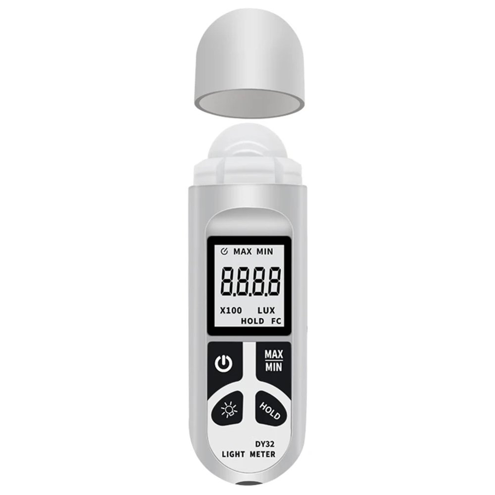 UV Meter, DY32 Lux Meter 0~200,000lux Portable Range Light Meter Pocket Design High Precision illuminometer lux/fc Photometer Tester