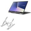 BoxWave Stand and Mount Compatible with ASUS ZenBook Flip 13 UX362FA - Compact QuickSwitch Stand, Portable Multi Angle Viewing Foldable Riser - Metallic Silver view 1