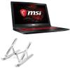 BoxWave Stand and Mount Compatible with MSI GL62MVR - Compact QuickSwitch Stand, Portable Multi Angle Viewing Foldable Riser - Metallic Silver view 1
