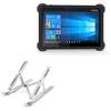 BoxWave Stand and Mount Compatible with MobileDemand xTablet T1150 - Compact QuickSwitch Stand, Portable Multi Angle Viewing Foldable Riser - Metallic Silver view 1