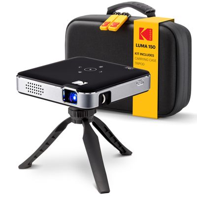 KODAK Luma 150 Mini Projector Kit, Travel Case & Tripod, Black