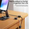 6 Pack Magnetic Cable Clips Cord Holder  Adhesive Wire Organizer for Desk, Wall, Car  Reusable Cable Management System for Home Office  Wire Keeper for Charging Cables, USB, Headphones view 4