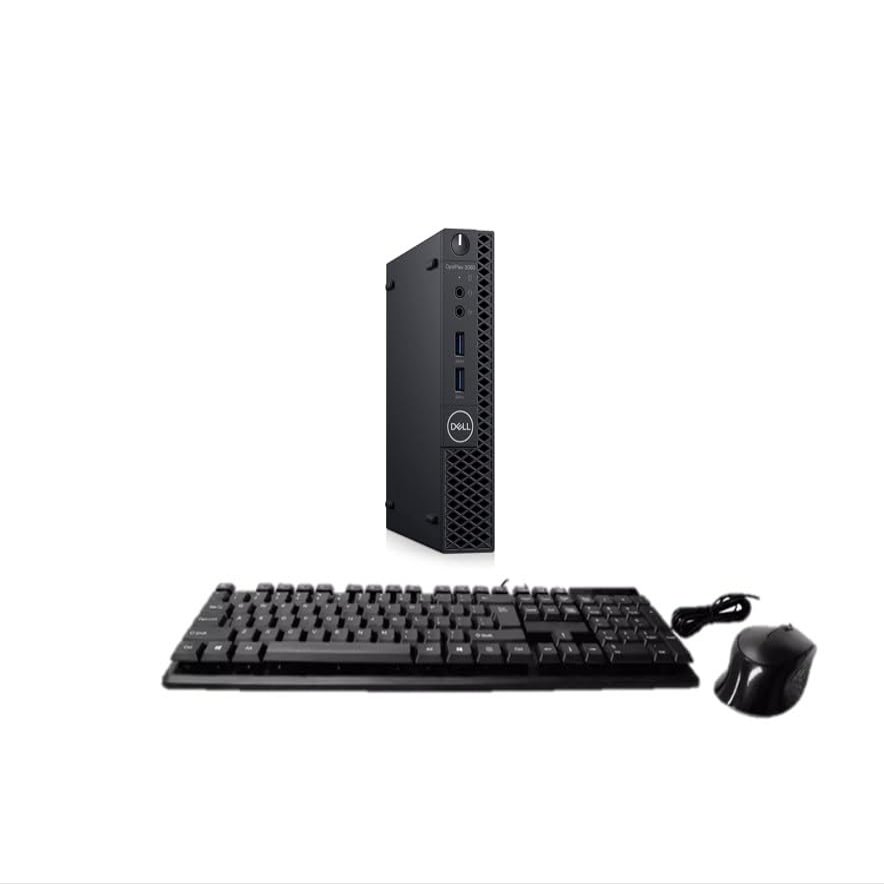 Dell OptiPlex 3060 Tiny Computer Micro Tower PC, Intel Core i5-8500T Processor, 32GB DDR4 Ram, 512GB NVMe SSD, Display Port, HDMI, Wi-Fi, Wired Keyboard & Mouse, Windows 11 Pro (Renewed)