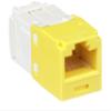 CJ688TGYL Pack of 5 Category 6 TX6 Plus Mini-Com UTP Jack Modules, Yellow, TG Style, Toolless, RJ45 Ethernet High Performance Network Module, T568A/T568B Wiring view 4