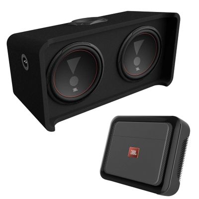 JBL CLUB1200D Club Series 12 (300mm) Subwoofer Enclosures with Slipstream Port Technology CLUB-A6001A High Performance Mono subwoofer car Amplifier