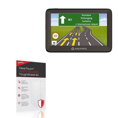BoxWave Screen Protector Compatible With Navman MOVE100 - ClearTouch Anti-Glare ToughShield 9H (2-Pack), Anti-Glare 9H Tough Flexible Film Screen Protector