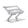 CAXUSD Foldable Adjustable Aluminum Alloy Laptop Stand Portable Notebook PC Holder Ergonomic Computer Support for Travel and Office Use Silver view 1