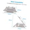 CAXUSD Foldable Adjustable Aluminum Alloy Laptop Stand Portable Notebook PC Holder Ergonomic Computer Support for Travel and Office Use Silver view 2