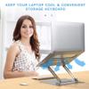 CAXUSD Foldable Adjustable Aluminum Alloy Laptop Stand Portable Notebook PC Holder Ergonomic Computer Support for Travel and Office Use Silver view 3
