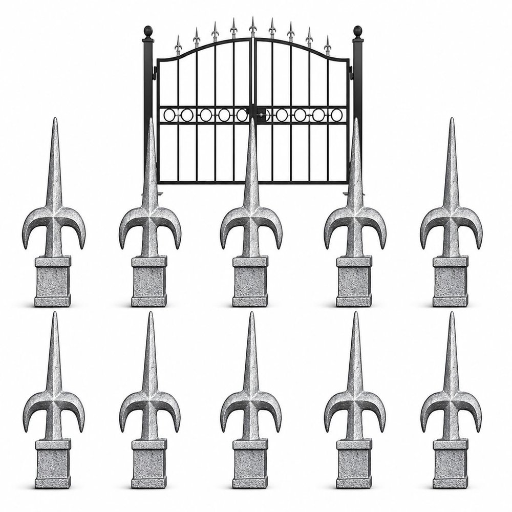 3/4" Cast Iron Finial, Gate Finial, Fence Topper, 218, Gate Toppers, Set of 10