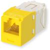 CJ688TGYL Category 6 TX6 Plus Mini-Com UTP Jack Module, Yellow, TG Style, Toolless, RJ45 Ethernet High Performance Network Module, T568A/T568B Wiring view 1