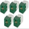 CJ688TGGR Pack of 10 Category 6 TX6 Plus Mini-Com UTP Jack Modules, Green, TG Style, Toolless, RJ45 Ethernet High Performance Network Module, T568A/T568B Wiring view 1