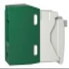 CJ688TGGR Category 6 TX6 Plus Mini-Com UTP Jack Module, Green, TG Style, Toolless, RJ45 Ethernet High Performance Network Module, T568A/T568B Wiring view 2