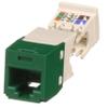 CJ688TGGR Category 6 TX6 Plus Mini-Com UTP Jack Module, Green, TG Style, Toolless, RJ45 Ethernet High Performance Network Module, T568A/T568B Wiring view 4