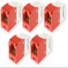 CJ688TGRD Pack of 5 Category 6 TX6 Plus Mini-Com UTP Jack Modules, Red, TG Style, Toolless, RJ45 Ethernet High Performance Network Module, T568A/T568B Wiring view 1