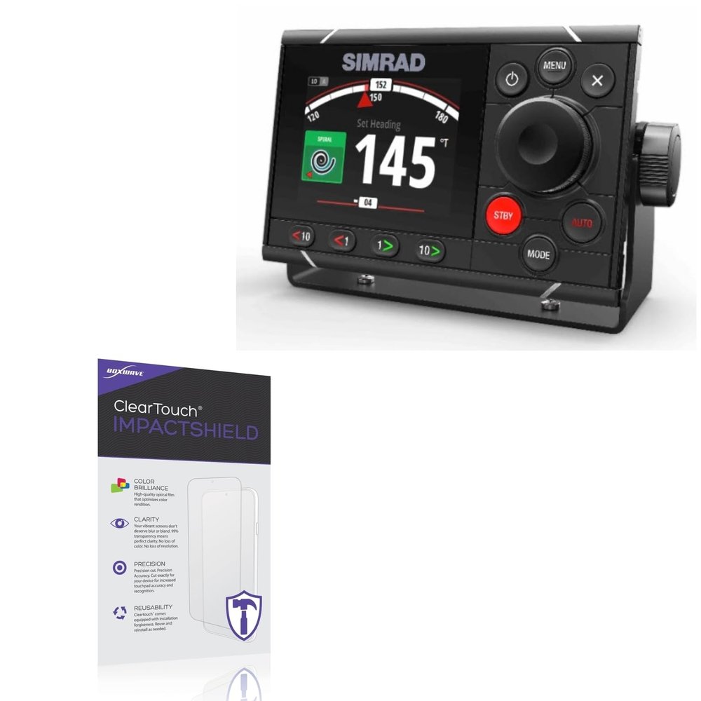 BoxWave Screen Protector Compatible With Simrad AP48 - ClearTouch ImpactShield (2-Pack), Impenetrable Screen Protector Flexible Film