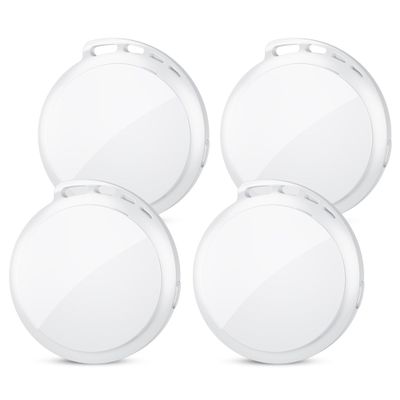 2025 Air Tracker Tags-4 Pack 5.3 Smart Bluetooth Tracker Tag Work with Apple Find My (iOS Only) Key Finder Item Locator for Keys, Luggage,Wallet, Backpack, Pets,etc. (White, 4 Pack)