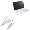 BoxWave Stand and Mount Compatible with LG Gram Style 16 (16Z90RS) - QuickSwitch Stand with Cooling Fan, Portable, Multi Angle Viewing Ventilator - Metallic Silver view 1
