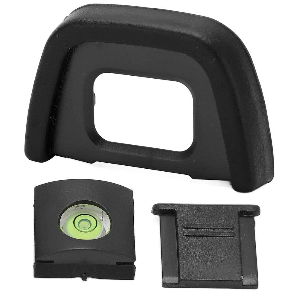 Haofy Camera Eyecup Viewfinder, Level Set, Cold Shoe Cover for D7200 D750 D5100 D600 D300s D300 D90 D80 with and Replacement