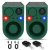 ChunHee Solar Outdoor Motion Sensor Alarm with 3Volume Control & Voice Recording, 129dB Loud Dog Barking Alarm with Red & Blue Strobe Light Noise Maker 4Work Modes for Chicken coop, Garden, Farm, Home view 1