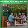 ChunHee Solar Outdoor Motion Sensor Alarm with 3Volume Control & Voice Recording, 129dB Loud Dog Barking Alarm with Red & Blue Strobe Light Noise Maker 4Work Modes for Chicken coop, Garden, Farm, Home view 2