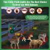 ChunHee Solar Outdoor Motion Sensor Alarm with 3Volume Control & Voice Recording, 129dB Loud Dog Barking Alarm with Red & Blue Strobe Light Noise Maker 4Work Modes for Chicken coop, Garden, Farm, Home view 3
