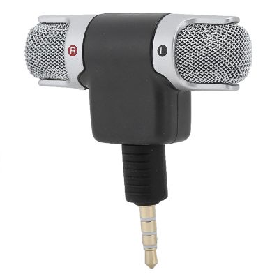 Bewinner Black Mini Stereo Microphone, 3.5MM Jack Lightweight Wireless Microphone, for Tablet Mobile Phone (4 Poles)