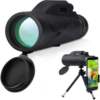 80 x 100 High Power HD Monocular with Smartphone Holder and Tripod Waterproof Monocular with for Bird Watching, Travel, Camping, Hunting, Hiking,Monocular Telescope