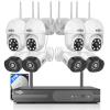 Hiseeu 5MP Wireless Security Camera System, 8PCS PTZ & Bullet Cameras with 3TB HDD, WiFi Pro & Plug-in Connection, IP66 Waterproof, Smart Motion Alerts, Long-Range Signal, 24/7 Surveillance NVR Kit view 1
