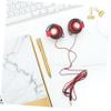 SHINEOFI Wired Clip Ear Hook Stereo Headphones Red Noise Isolating Earbuds Compatible with Player Computer Tv Durable Cable Comfortable Fit view 3