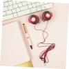 SHINEOFI Wired Clip Ear Hook Stereo Headphones Red Noise Isolating Earbuds Compatible with Player Computer Tv Durable Cable Comfortable Fit view 4