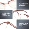 BIRCEN Blue Light Blocking Glasses: Al-Mg Metal Clear Bluelight Computer & Reading Glasses for Men Women Anti Eyestrain on Office & Home view 4