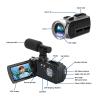 BINBINNIAO 4K Camcorder with Microphone 18X Zoom Infrared Vlogging Video Camera for 48MP Portable Digital Recorder Live Streaming(Standard) view 2