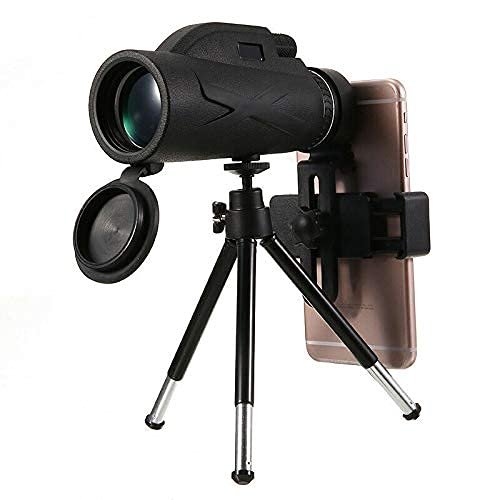 80X100 Waterproof Hiking Monocular with Tripod Optics Zoom Mobile Phone Camera Mini Telescope for Sport Hiking Distance Observatio for Adult Bird Watching Monocular Telescope