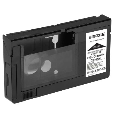 Bingxue 2025 Updated VHS C Adapter, SVHS VHS-C to VHS, 12mm VHSC Tapes Camcorders Motorized for VCR Player, Not Compatible to 8mm/Hi8/Mini DV Tapes