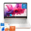 HP 14 inch Laptop Student Business, Intel Celeron CPU, 16GB RAM, 384GB Storage(128GB eMMC+256GB MSD), 1 Year Microsoft 365, Intel UHD Graphics, Portable and Lightweight, Windows 11 Pro, w/Design Mouse view 1