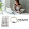 FAUOSWUK 7.3Numeric Keypad 21 Key Mechanical Numpad, Portable Mini Number Pad with USB Interface for Gaming Office Finance Plug and Play view 3