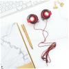 Mipcase Wired Earhook Earphones with Noise Reduction Red Stereo Headset for Player Computer Durable Cable Comfortable Use view 2