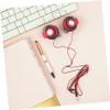 Mipcase Wired Earhook Earphones with Noise Reduction Red Stereo Headset for Player Computer Durable Cable Comfortable Use view 3