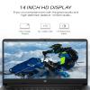 HP 14 inch Laptop Student Business, Intel Celeron CPU, 16GB RAM, 384GB Storage(128GB eMMC+256GB MSD), 1 Year Microsoft 365, Intel UHD Graphics, Portable and Lightweight, Windows 11 Pro, w/Design Mouse view 4