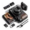 BINBINNIAO Digital Camera 56MP Cameras for Photography 4K Camera 180Flip Screen Digital Camera with 16X Digital Zoom Compact Camera(K100 - Black) view 1