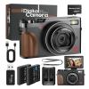 BINBINNIAO 56MP Digital Cameras for Photography, 4K Autofocus Digital Cameras with 32GB TF Card & 2 Batteries,18X Digital Zoom(K100 - Silvery) view 2