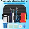 12 in 1 Fiber Optic Cleaning Tool kit Includes a Fiber Optic Cleaning Box for SC/FC/ST/LC interfaces, SC 2.5mm LC 1.25mm MPO/MTP Fiber Optic Cleaning Pen, dust-Free Cleaning Paper Fiber Cleaning Tool view 2