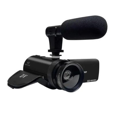 BINBINNIAO HD 1080P Professional Digital Video Camera with Mic 16 Million Pixels DV Multifunction Anti-Shaking Photographic Machine(A Sets)