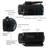 BINBINNIAO HD 1080P Professional Digital Video Camera with Mic 16 Million Pixels DV Multifunction Anti-Shaking Photographic Machine(A Sets) view 4
