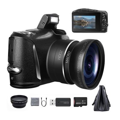 BINBINNIAO Digital Camera for Photography and Video 4K 48MP Vlogging Camera for 16X Digital Zoom 52mm Wide Angle & Macro Lens